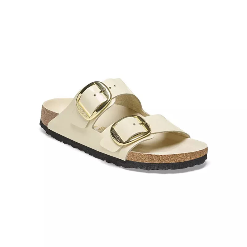 Sandales Arizona Big Buckle Cuir Étroite - Ecru/Beige