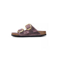 Sandales Arizona Big Buckle Cuir Étroite - Violet, Noir.