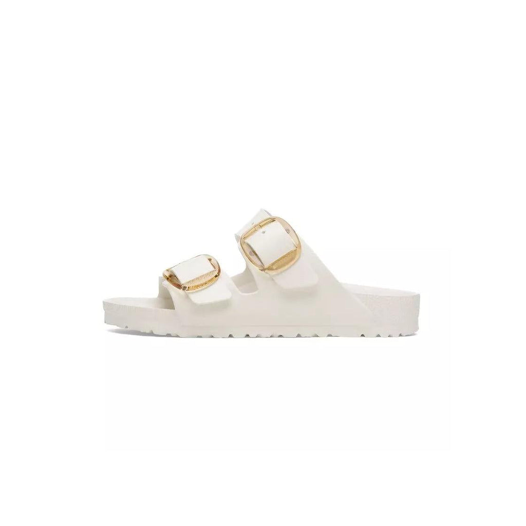 Sandales Femme Birkenstock Arizona Big Buckle Eva Étroite - Blanc, Doré .