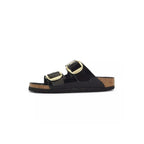 Sandales Arizona Big Buckle Étroite - Noir/Doree