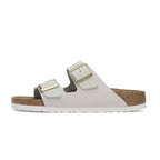 Sandales Arizona Cuir Nubuck Étroite - Gris Bleu/Blanc