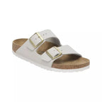 Sandales Arizona Cuir Nubuck Étroite - Gris Bleu/Blanc