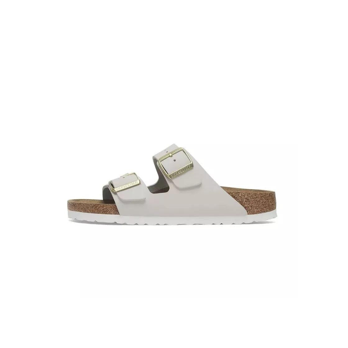 Sandales Arizona Cuir Nubuck Étroite - Gris Bleu/Blanc
