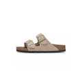 Sandales Femme Birkenstock Arizona Cuir Étroite - Beige/Gold