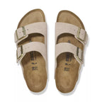 Sandales Femme Birkenstock Arizona Cuir Étroite - Beige/Gold