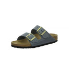 Sandales Birkenstock Arizona Cuir Étroite - Gris Bleu