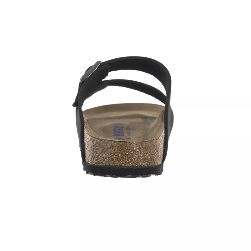 Sandales Arizona Soft Cuir Suede - Noir Beige