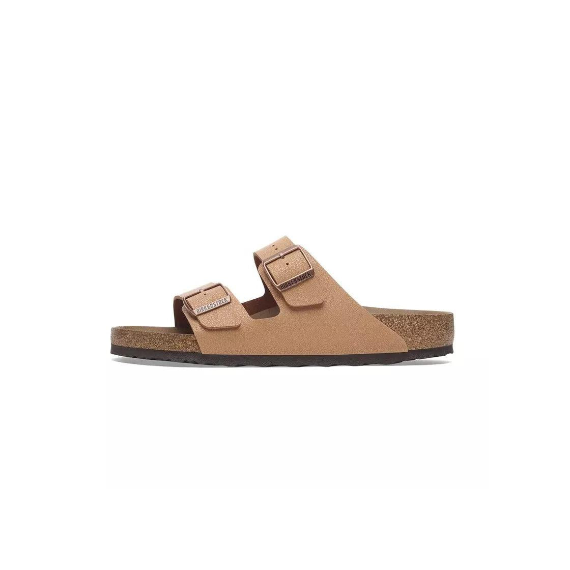 Sandales Birkenstock Arizona Vegan Synthetic Étroite - Marron/Noir