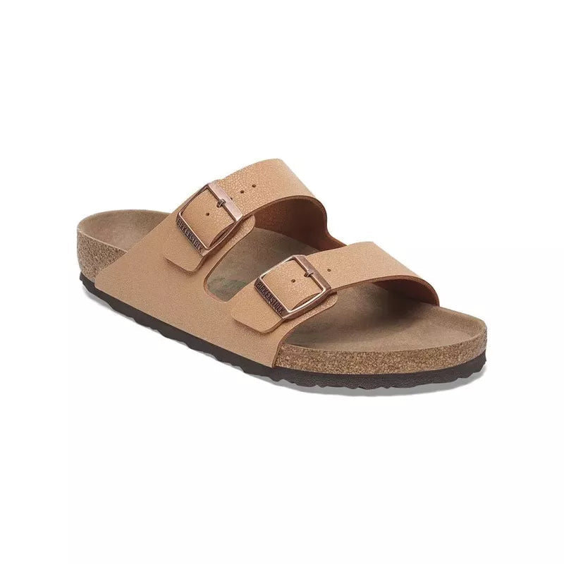 Sandales Birkenstock Arizona Vegan Synthetic Étroite - Marron/Noir