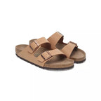 Sandales Birkenstock Arizona Vegan Synthetic Étroite - Marron/Noir