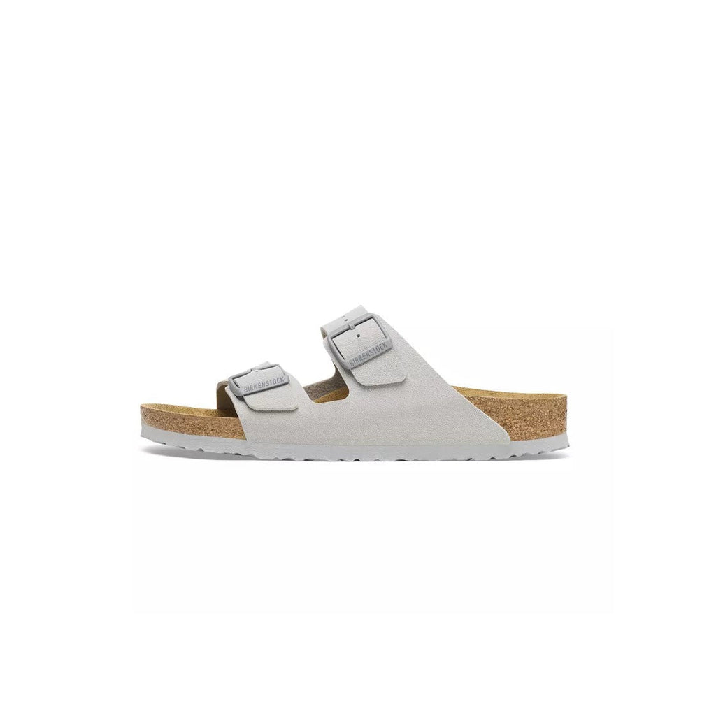 Sandales Homme Birkenstock Arizona Cuir Suede Étroite - Gris, Beige.