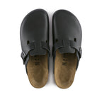 Sandales Birkenstock Boston Nl Suede Étroite - Noir