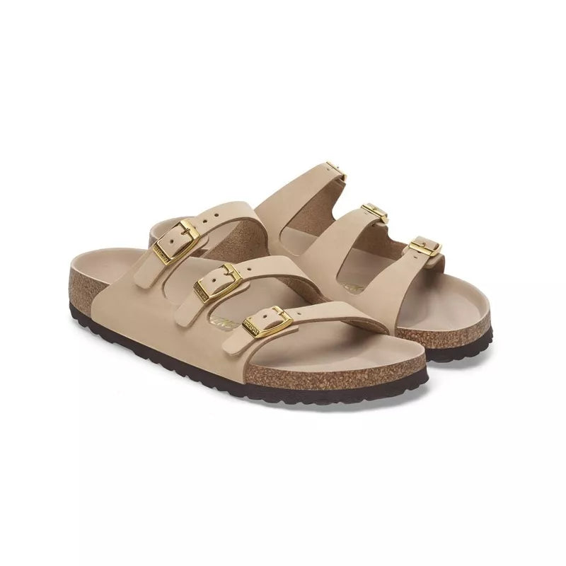 Sandales Florida Nubuck Étroite - Beige/Marron/Noir