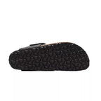 Sandales Gizeh Big Buckle Cuir - Noir Beige