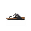 Sandales Gizeh Big Buckle Cuir - Noir Beige
