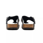 Sandales Gizeh Big Buckle Cuir - Noir Beige