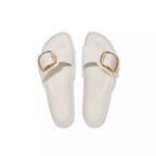 Sandales Madrid Big Buckle Étroite - Ecru/Beige