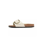 Sandales Madrid Big Buckle Cuir Étroite - Beige/Ecru