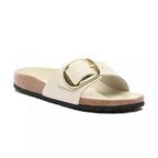 Sandales Madrid Big Buckle Cuir Étroite - Beige/Ecru