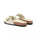 Sandales Madrid Big Buckle Cuir Étroite - Beige/Ecru