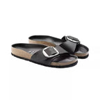 Sandales Madrid Big Buckle - Noir Beige