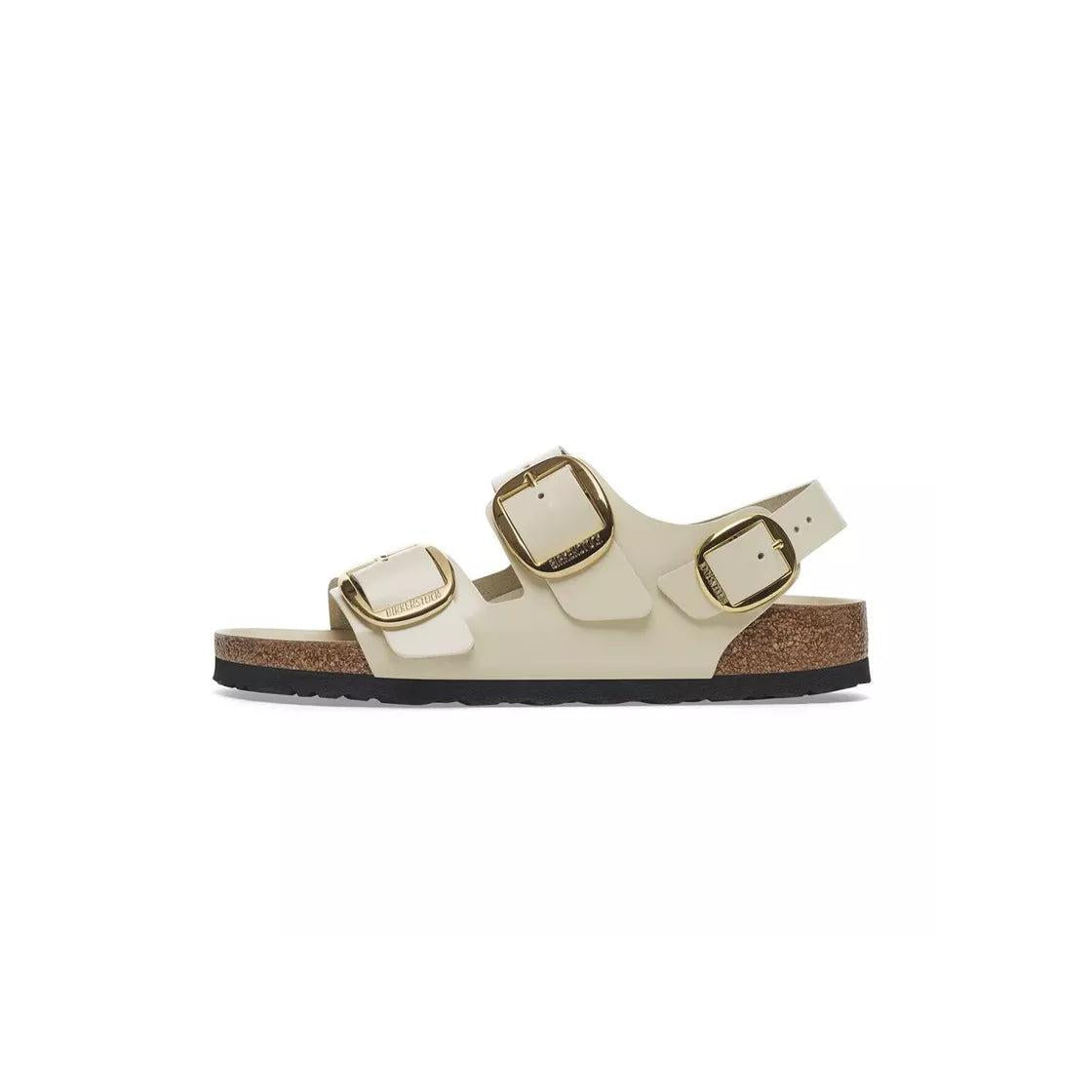 Sandales Milano Big Buckle Étroite - Ecru/Beige