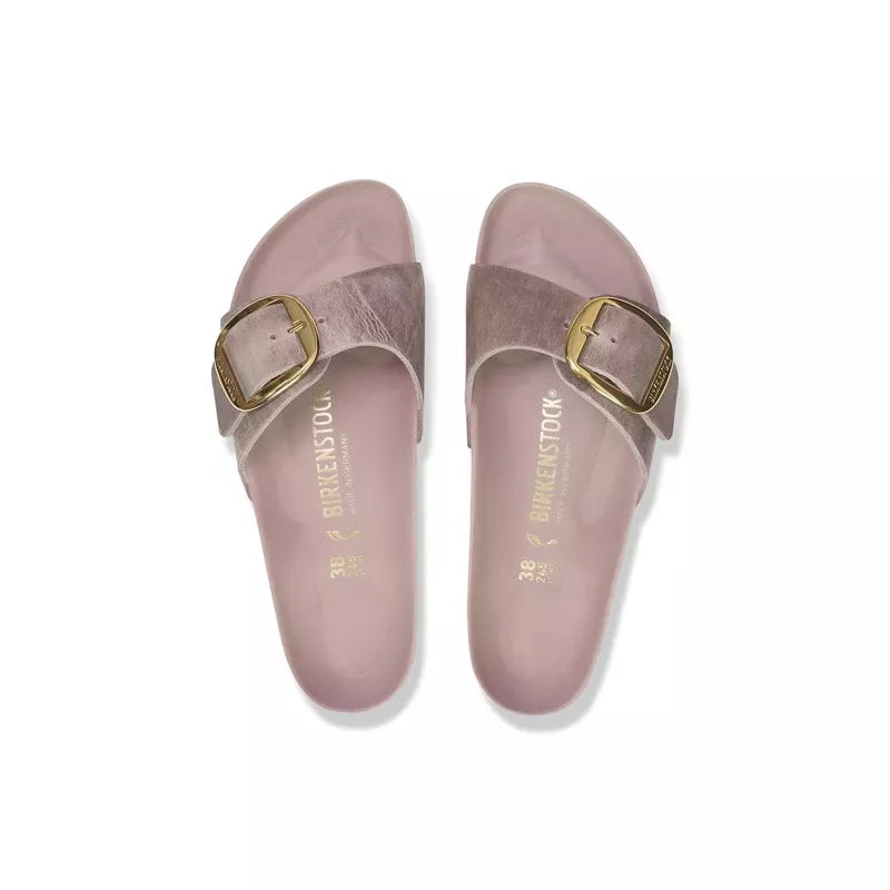 Mules Madrid Big Buckle Étroite - Violet, Dorée