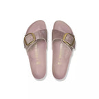 Mules Madrid Big Buckle Étroite - Violet, Dorée