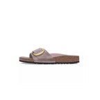 Mules Madrid Big Buckle Étroite - Violet, Dorée