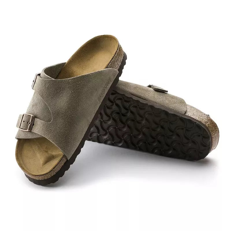 Sandales Homme Birkenstock Zurich Suede Étroite - Taupe