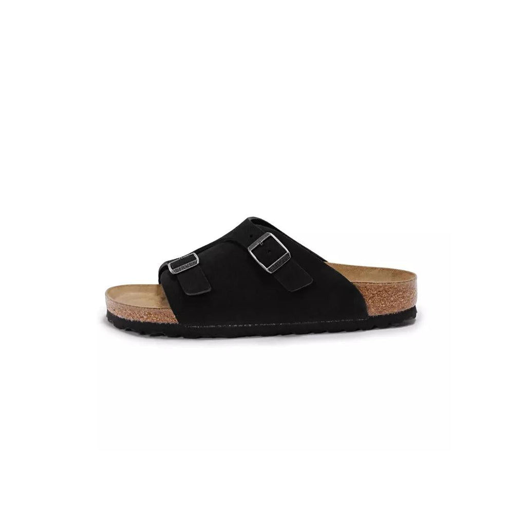 Sandales Homme Birkenstock Zurich Suede Étroite - Noir Beige