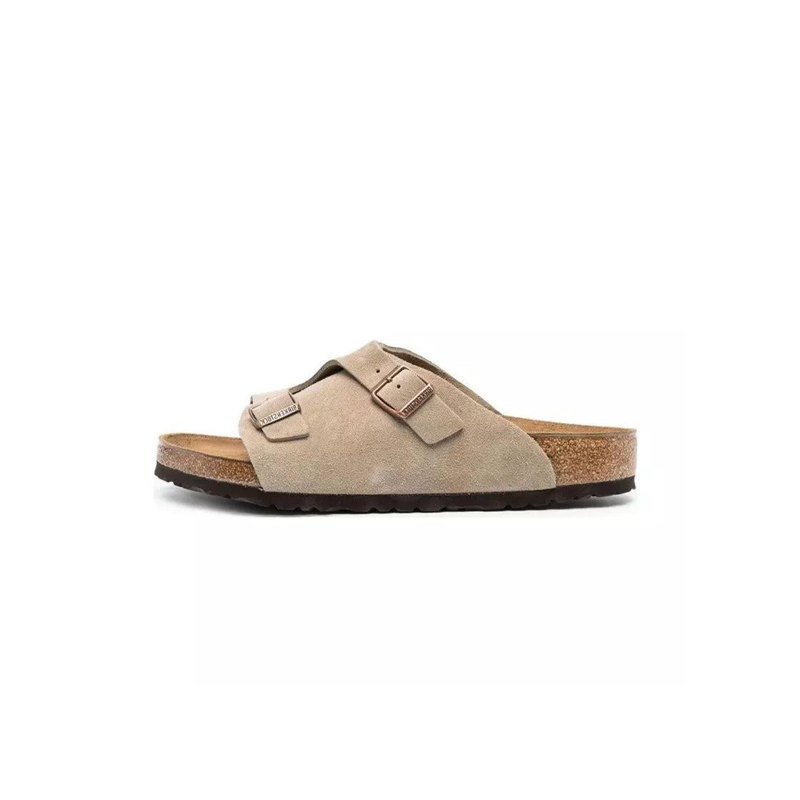 Sandales Zurich Suede Étroite - Marron, Noir.