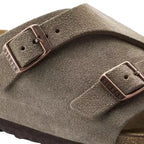 Sandales Homme Birkenstock Zurich Suede Étroite - Taupe
