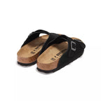 Sandales Homme Birkenstock Zurich Suede Étroite - Noir Beige