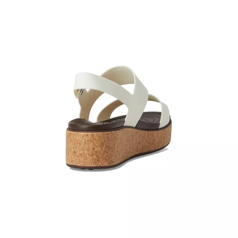 Sandales Brooklyn Cork Low Wedge - Blanc