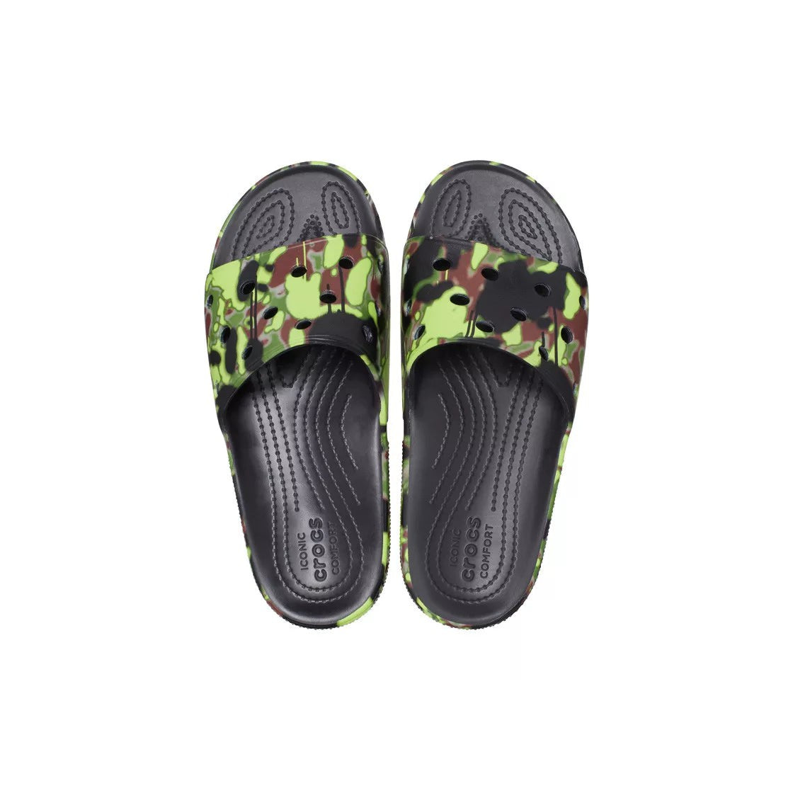 Sandales Classic Spray Camo Slide - Noir