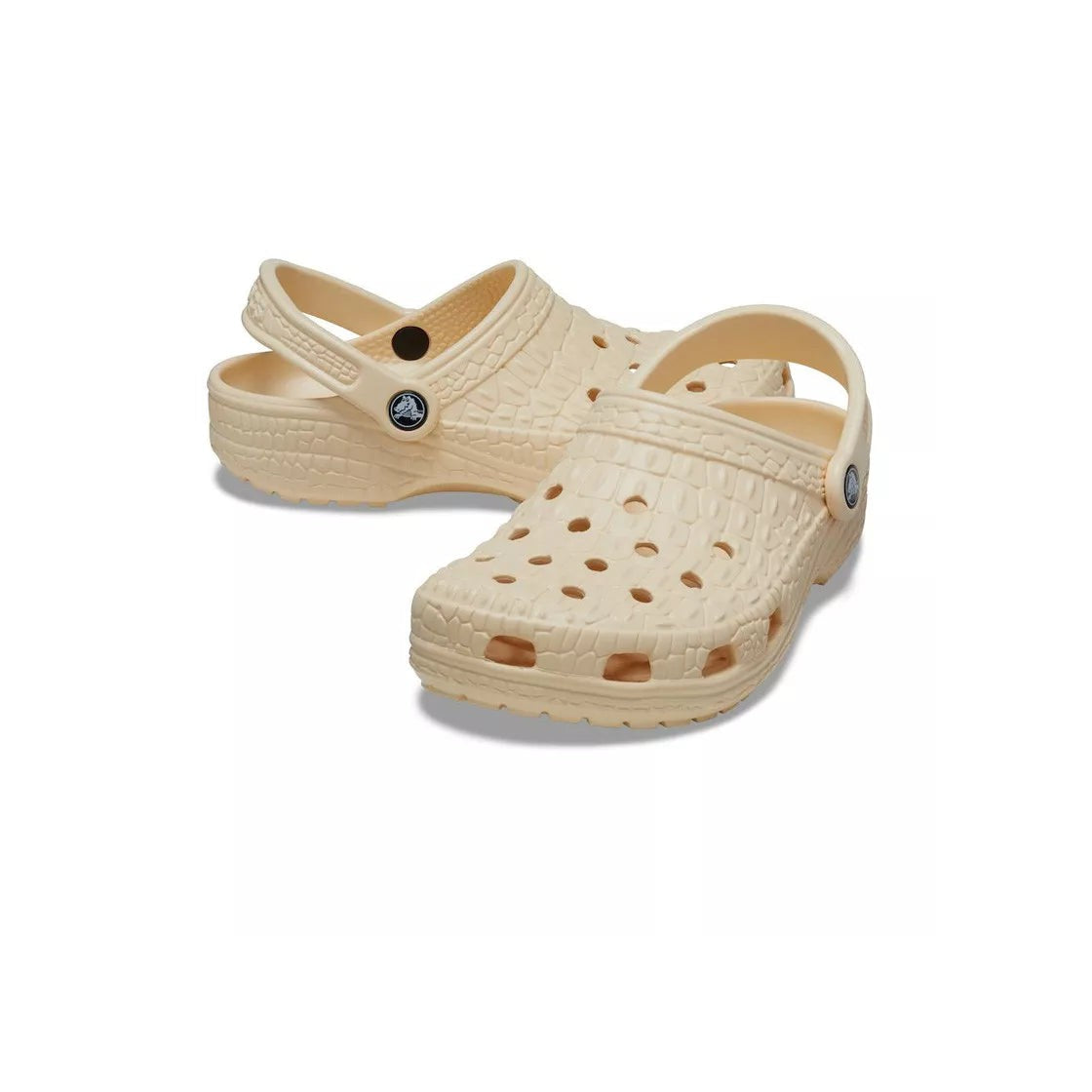 Sandales Classic Crocskin Clog - Ecru