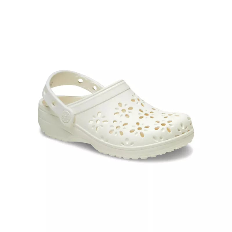 Sandales Classic Floral Cut Out Clog - Blanc