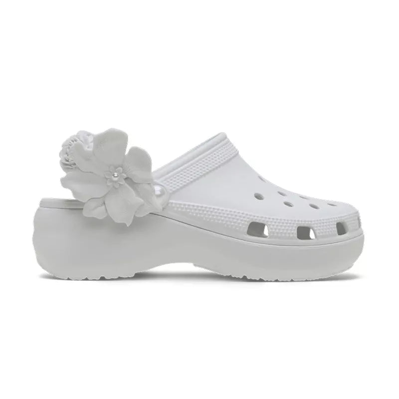 Sandales Classic Plateforme Bouquet - Blanc