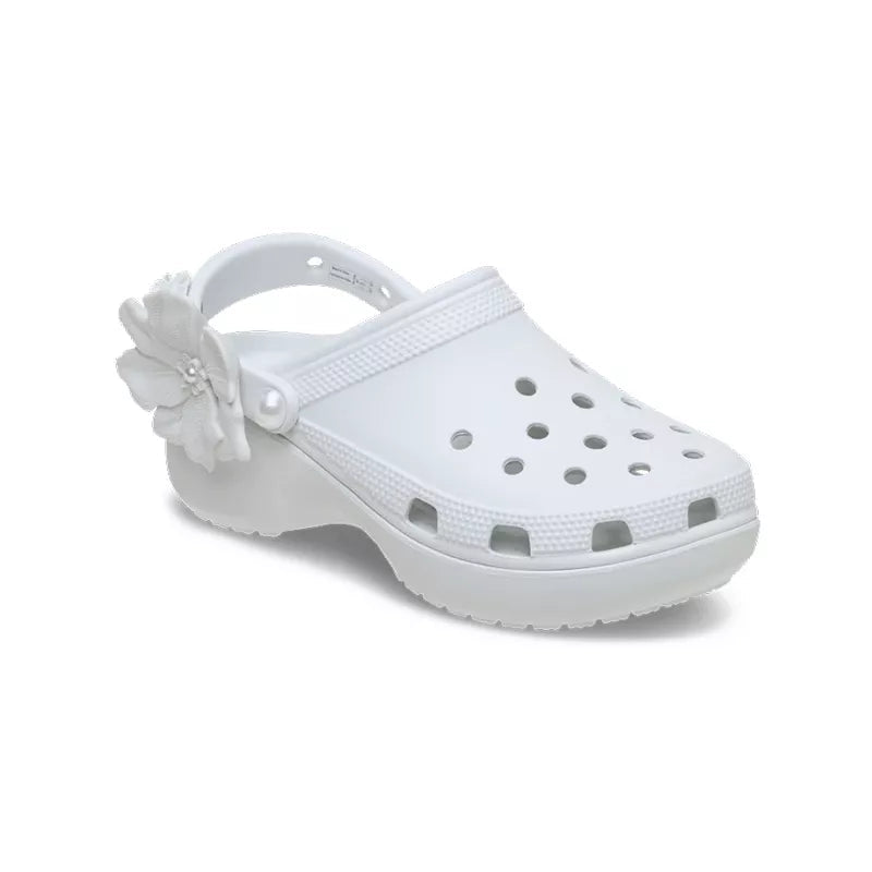 Sandales Classic Plateforme Bouquet - Blanc