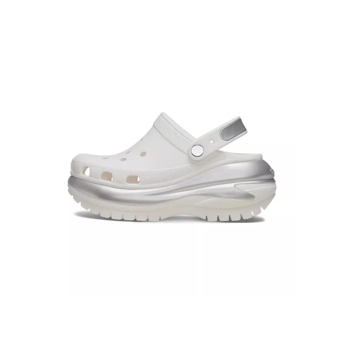 Sandales Mega Crush Metallic Clog - Blanc, Argent