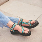 Sandale Plate Zahara - Turquoise Sandales Plates Nalaïm