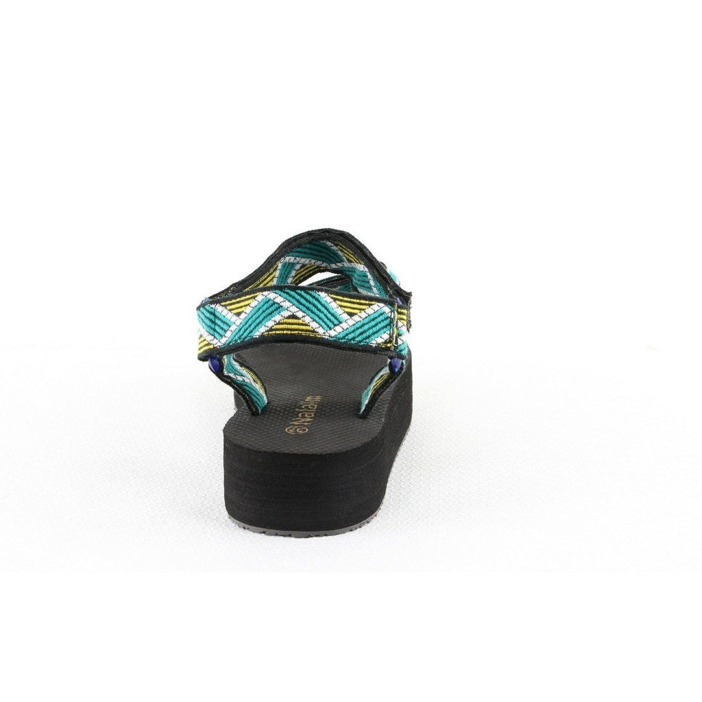 Sandale Plate Zahara - Turquoise Sandales Plates Nalaïm
