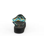 Sandale Plate Zahara - Turquoise Sandales Plates Nalaïm
