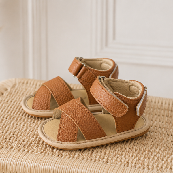 Les Sandales - Cuir Grainé - Camel