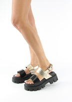 Sandales à plateforme Harrison - Noir GOLD Sandales à plateforme Nalaïm