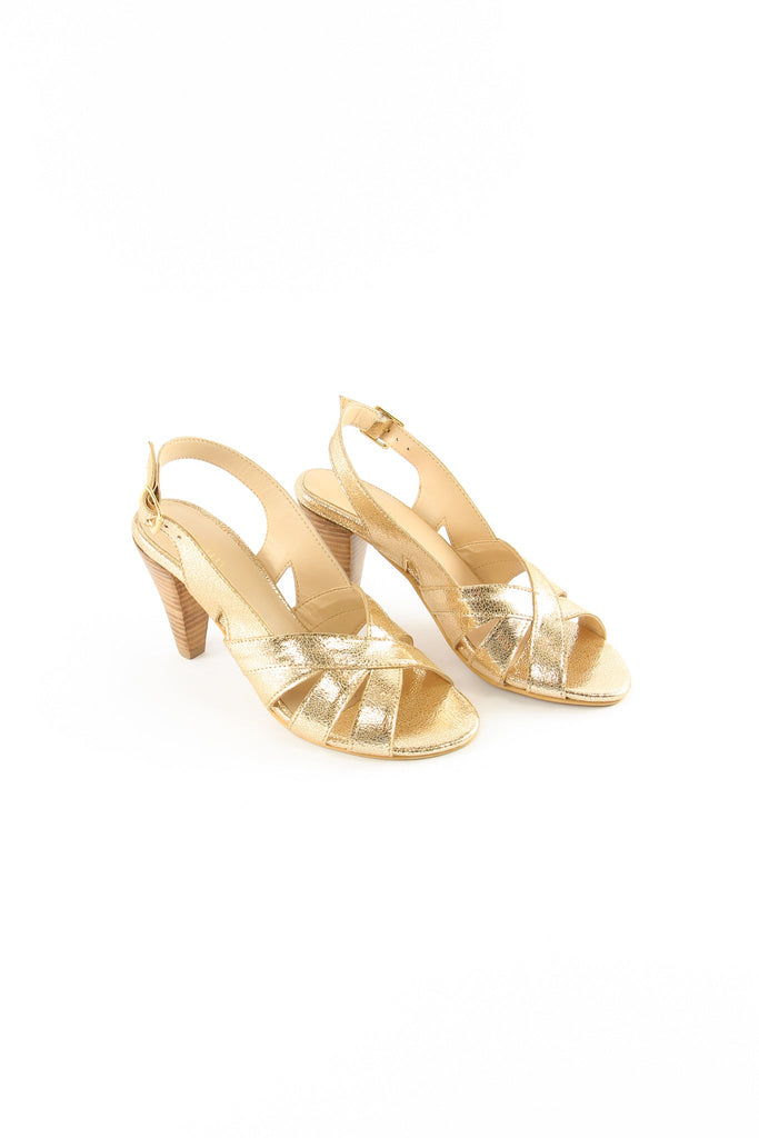 Sandales A Talon Jade - Gold Sandales A Talon Nalaïm