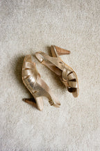 Sandales A Talon Jade - Gold Sandales A Talon Nalaïm