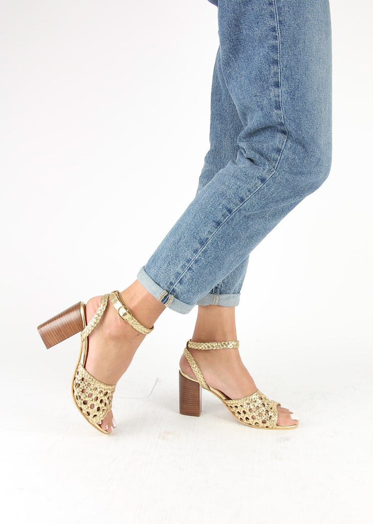 Sandales A Talon Jana - Gold Sandales A Talon Nalaïm