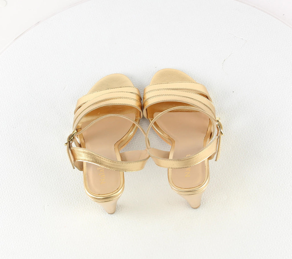 Sandales A Talon Jelena - Gold Sandales A Talon Nalaïm